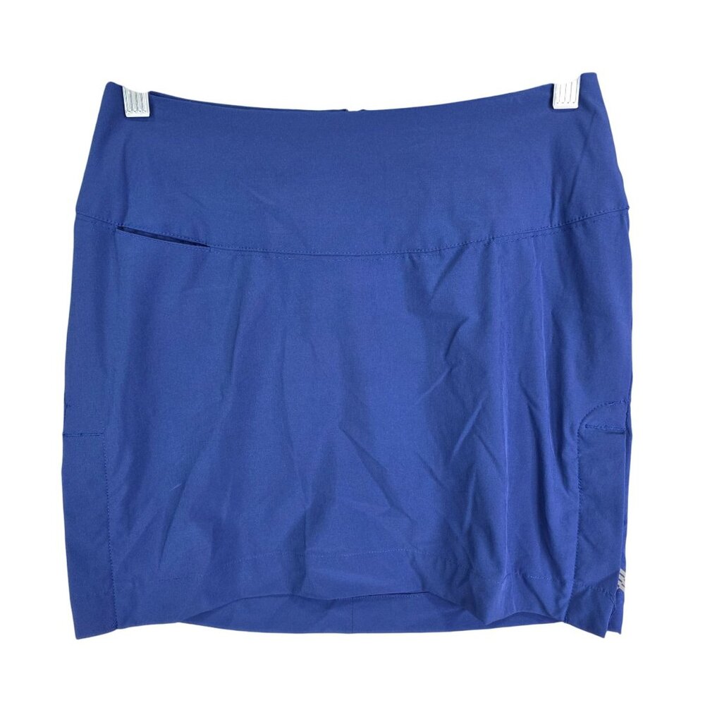 Womens ZOIC Blue Skirt Side Button Slit Polyester Blend Stretch Size XS